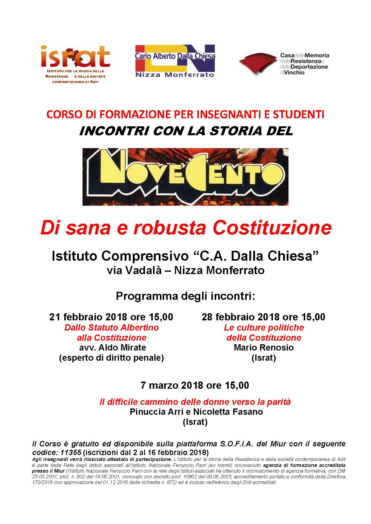 incontri corso Costituzione Nizza 2018
