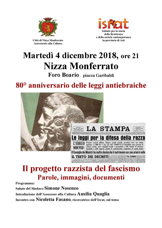 locandina leggi razziali Nizza