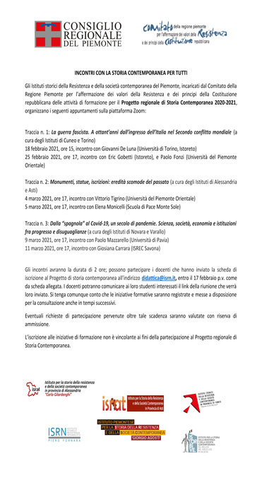 Calendario iniziative formative