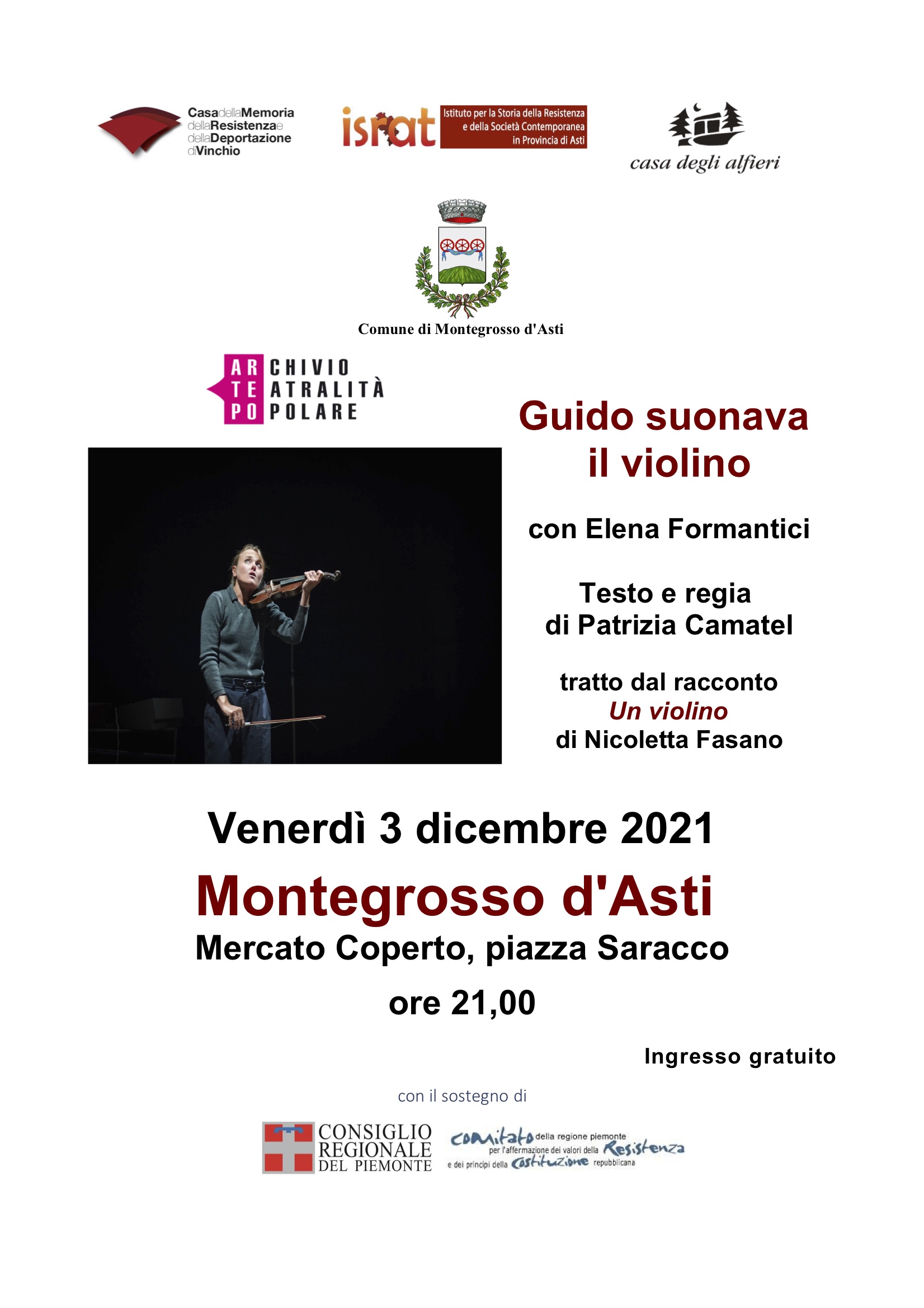 LOCANDINA Guido suonava il violino 3 dicembre 21