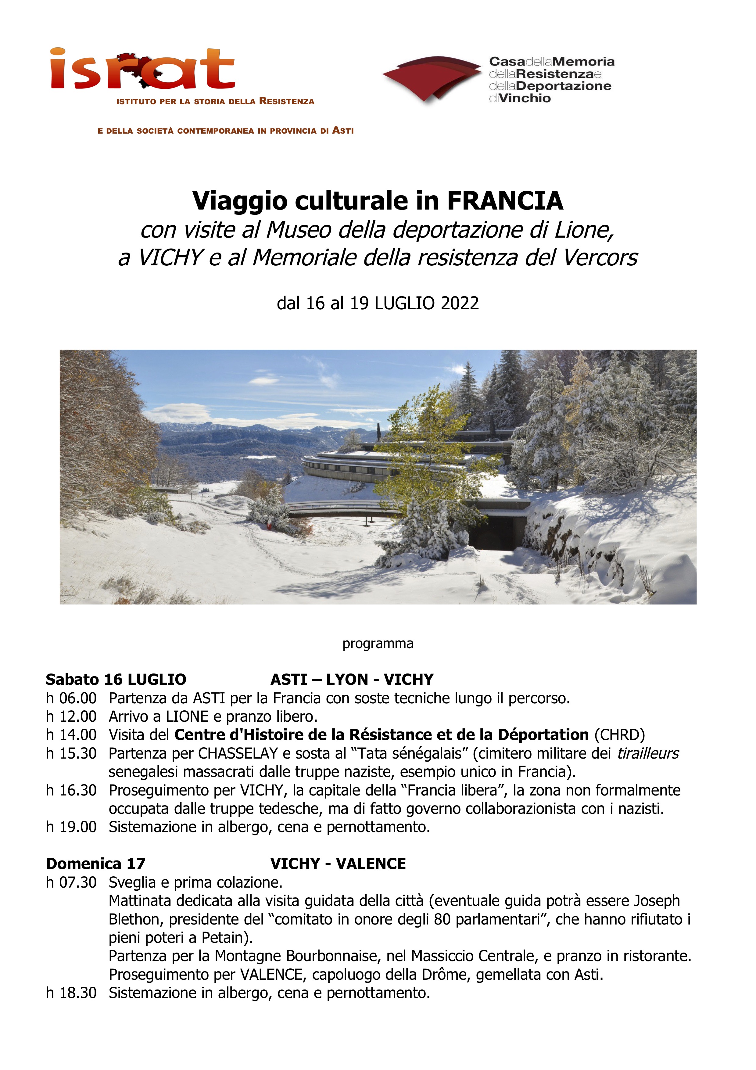 Programma Francia 16 19 luglio 2022