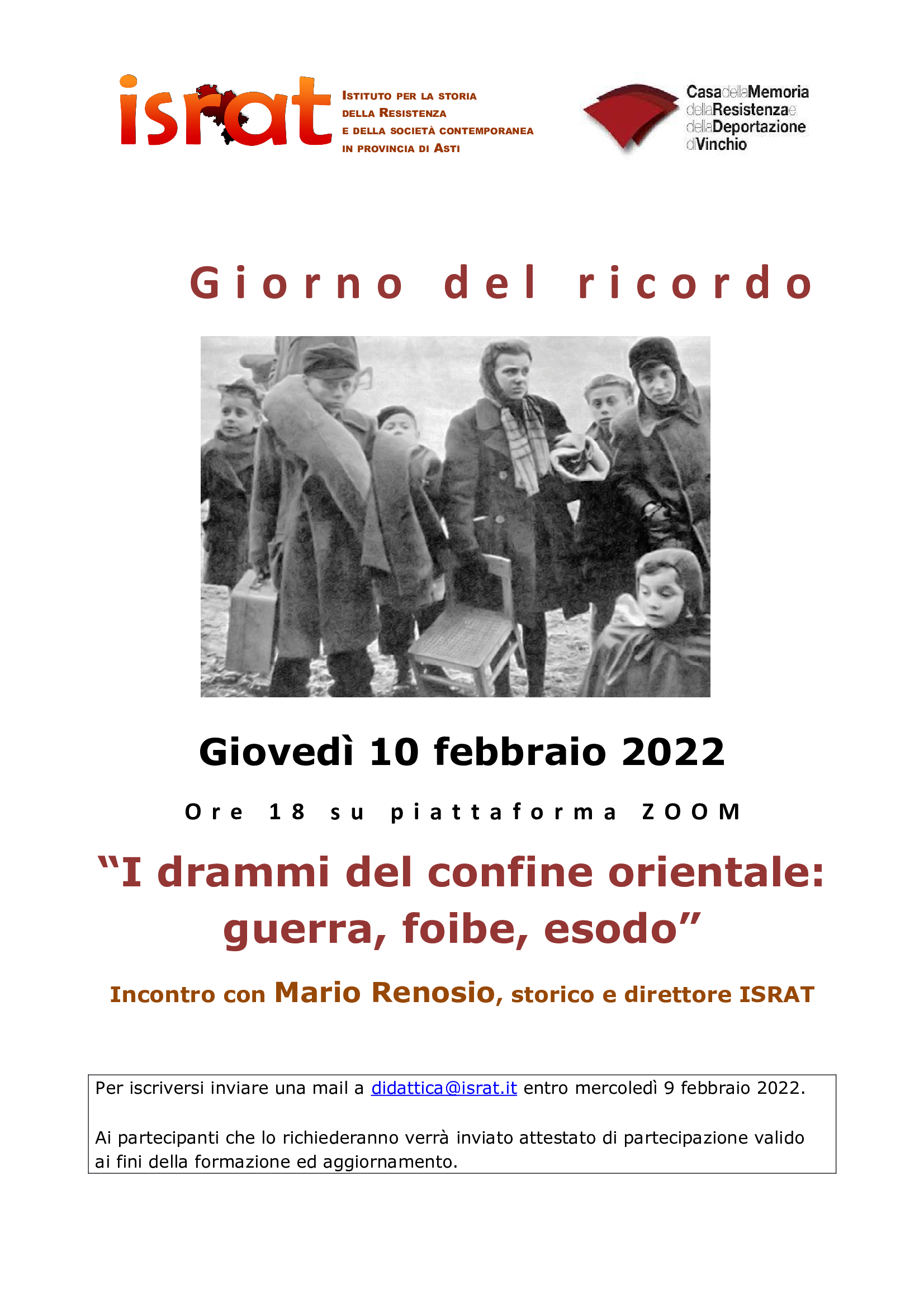 locandina Giorno del ricordo 2022