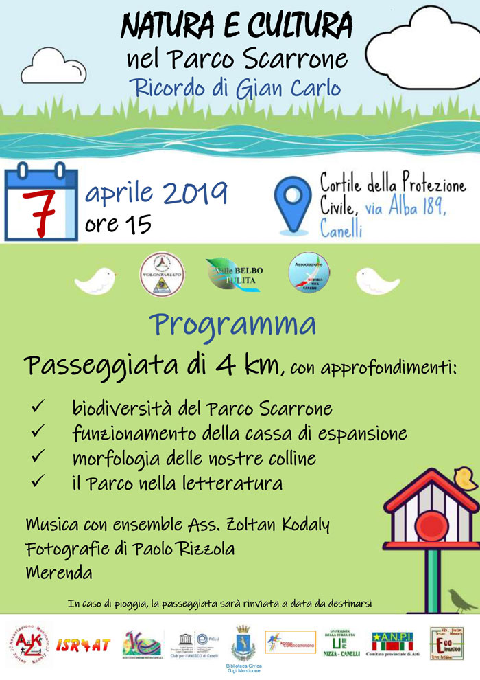Locandina Passeggiata Parco Scarrone 7 4 2019